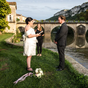 Corrina Tough Photography, Betsy and Zac, Wedding Celebration in the South West of France, Saint Antonin Noble Val, ceremony by the River Aveyron